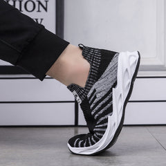 Mesh Stripe Sneakers Lightweight Men's Comfort