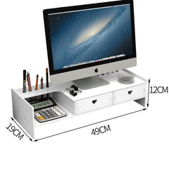 Desktop Computer Riser With Drawer Storage