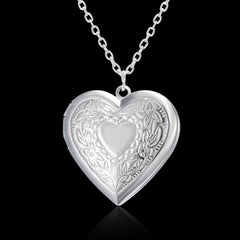 Personalized Carved Love Necklace Heart-shaped Pendant