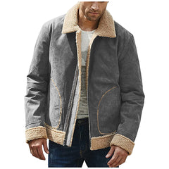 Large Frosted Velvet Men's Composite Coat