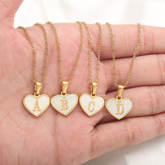 Heart-Shaped White Shell Necklace