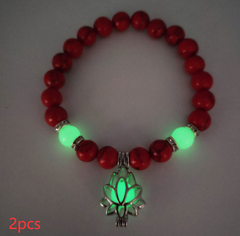 Luminous Lotus Stone Bracelet for Energy