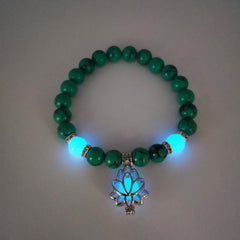 Luminous Lotus Stone Bracelet for Energy