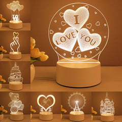 3D Acrylic USB LED Night Lamp