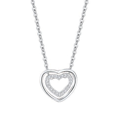 925 Sterling Silver Heart Pendant Necklace