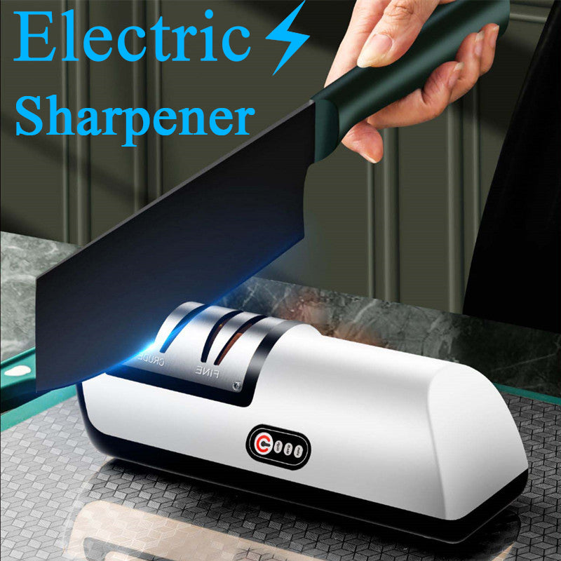 Rechargeable Electric Knife Sharpener: Fast, Adjustable, USB