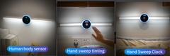 Smart Cabinet Light Clock Timing Sensor Light Removable LED Wardrobe