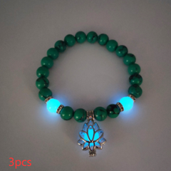 Luminous Lotus Stone Bracelet for Energy