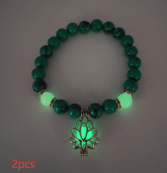 Luminous Lotus Stone Bracelet for Energy