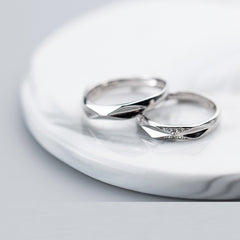 S925 Silver Couple Rings