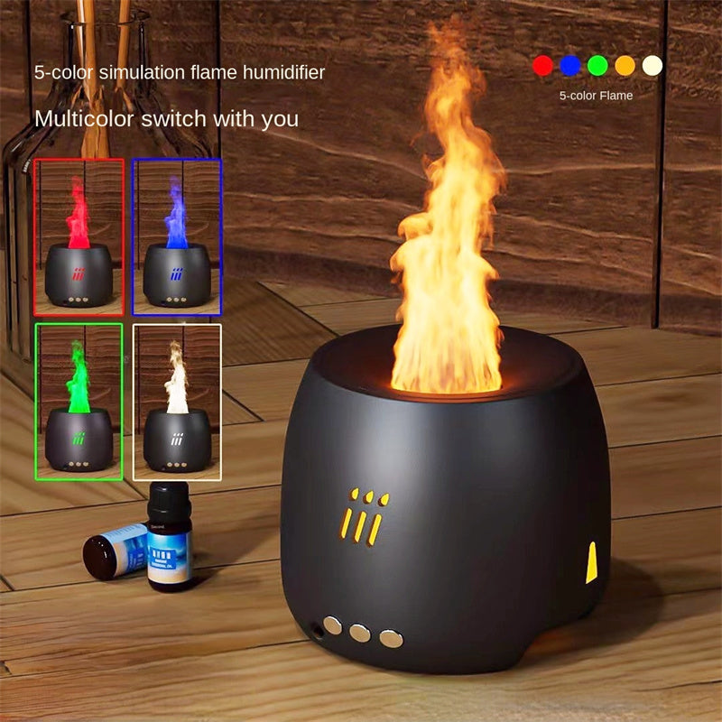 Flame Aroma Diffuser Air Humidifier Ultrasonic Cool Mist Maker Led Essential Oil