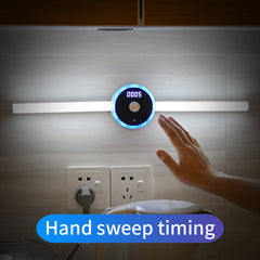 Smart Cabinet Light Clock Timing Sensor Light Removable LED Wardrobe