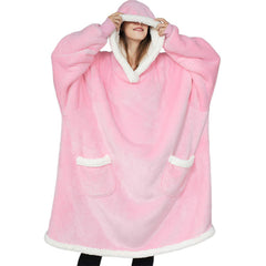 Warm Winter Hoodie Blanket with Pockets Unisex