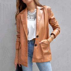 Long Sleeve Button Cardigan Coat For Women