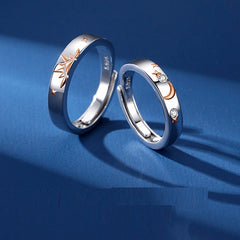 925 Sterling Silver Couple Rings Set