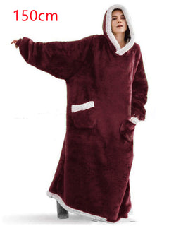 Warm Winter Hoodie Blanket with Pockets Unisex