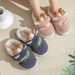 Winter Elk Cozy Home Slipper