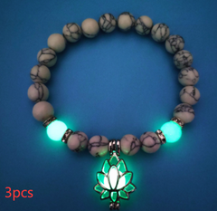 Luminous Lotus Stone Bracelet for Energy