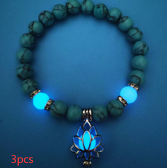 Luminous Lotus Stone Bracelet for Energy