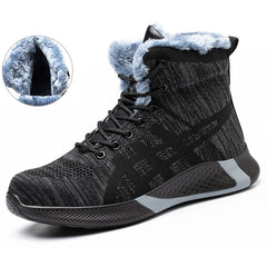 Winter Plush Boots Men Safety Shoes