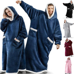 Warm Winter Hoodie Blanket with Pockets Unisex