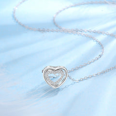 925 Sterling Silver Heart Pendant Necklace