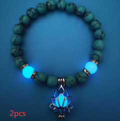 Luminous Lotus Stone Bracelet for Energy