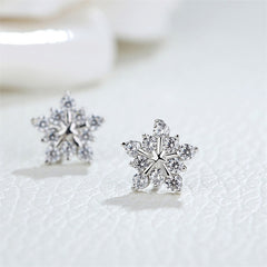 Christmas Snowflake Stud Earrings