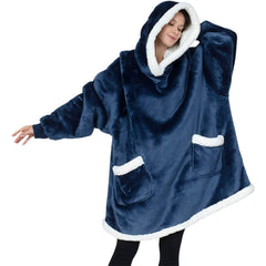 Warm Winter Hoodie Blanket with Pockets Unisex