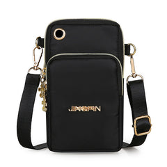 3-Layer Zip Design Phone Shoulder Bag