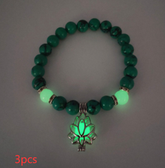 Luminous Lotus Stone Bracelet for Energy