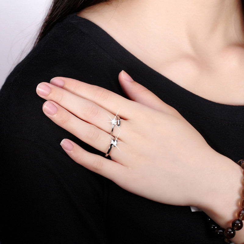 Fashion Personality Sterling Silver Couple Rings