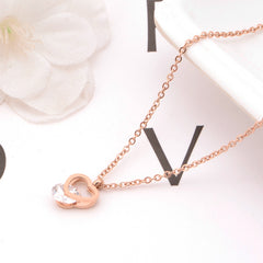 Women's Diamond-embedded Love Necklace