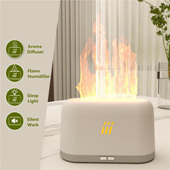 Flame Aroma Diffuser Air Humidifier Ultrasonic Cool Mist Maker Led Essential Oil