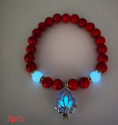 Luminous Lotus Stone Bracelet for Energy