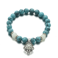 Luminous Lotus Stone Bracelet for Energy