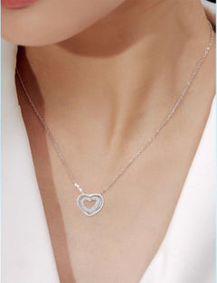 925 Sterling Silver Heart Pendant Necklace