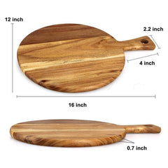 Handcrafted Round Acacia Wood Chopping