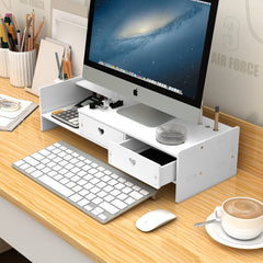 Desktop Computer Riser With Drawer Storage