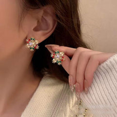 Christmas Snowflake Stud Earrings